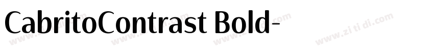 CabritoContrast Bold字体转换
